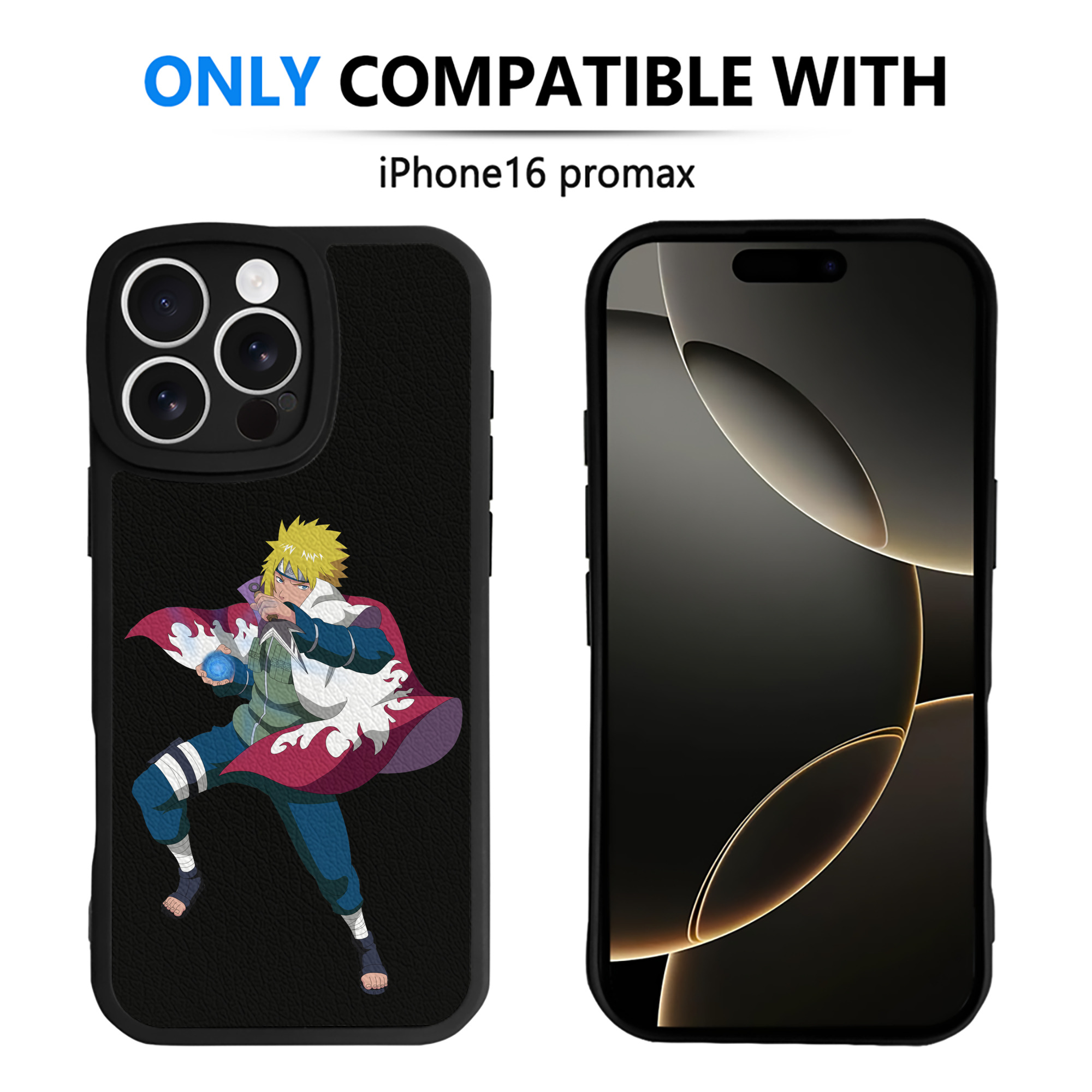 （画像用） NARUTO -ナルト- 波風 ミナト Namikaze Minato 【iPhone 16シリーズ対応】シリコンスマホケース（レザー調） 材質：シリコン